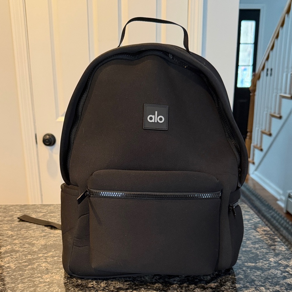 ALO Yoga Black Microfiber Backpack